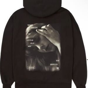 WHO'S AFRAID OF LITTLE OLD ME? DARK BROWN HOODIE